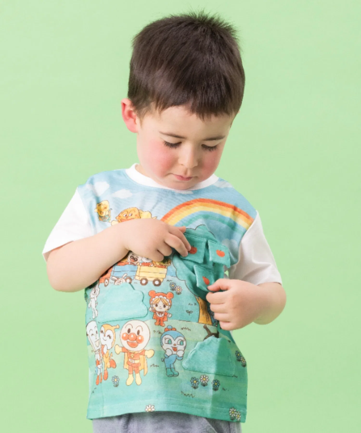 Детская футболка ANPANMAN KIDS COLLECTIONめくれる！かくれんぼTシャツ — фото 2