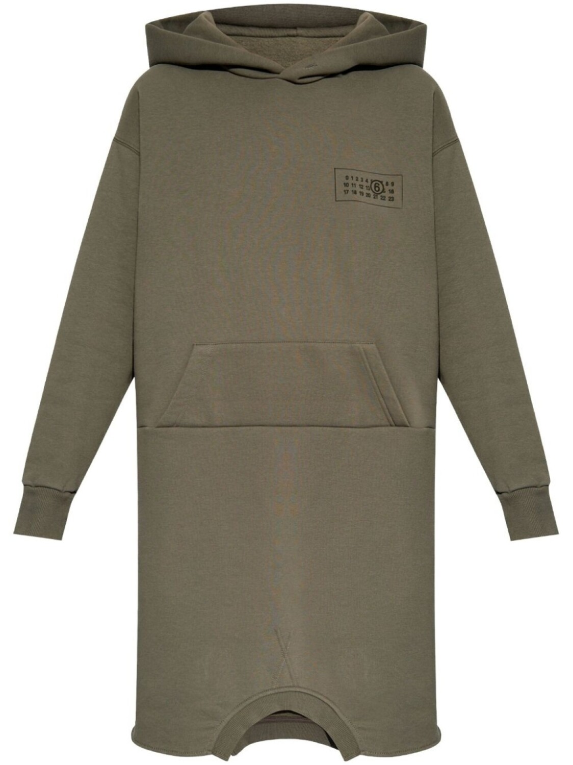 

MM6 Maison Margiela платье с капюшоном и логотипом, серый