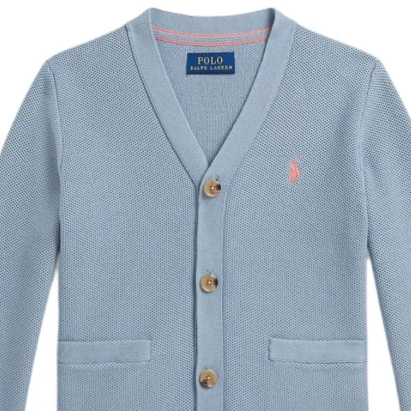 Свитер детский классический Polo Ralph Lauren синий — фото 4