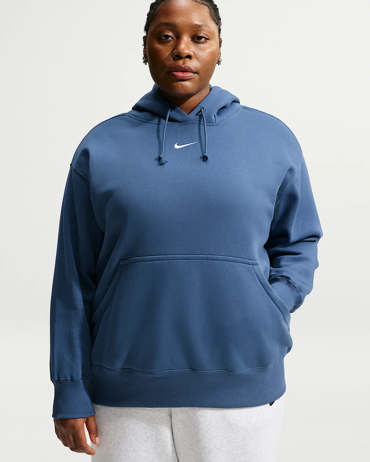 Женский оверсайз худи (большой размер) Nike Sportswear Phoenix Fleece, Mystic Navy/Sail