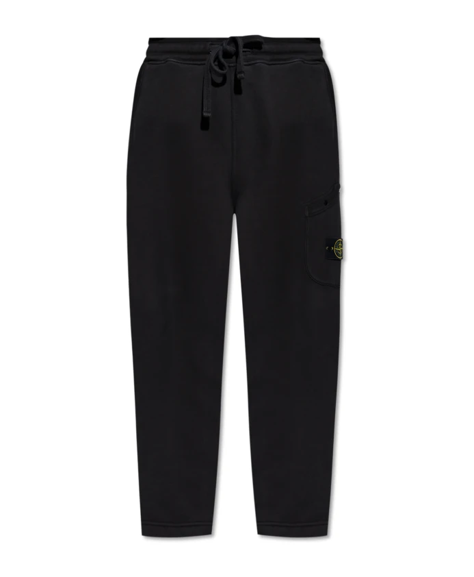 

Хлопковые брюки Stone Island, черный