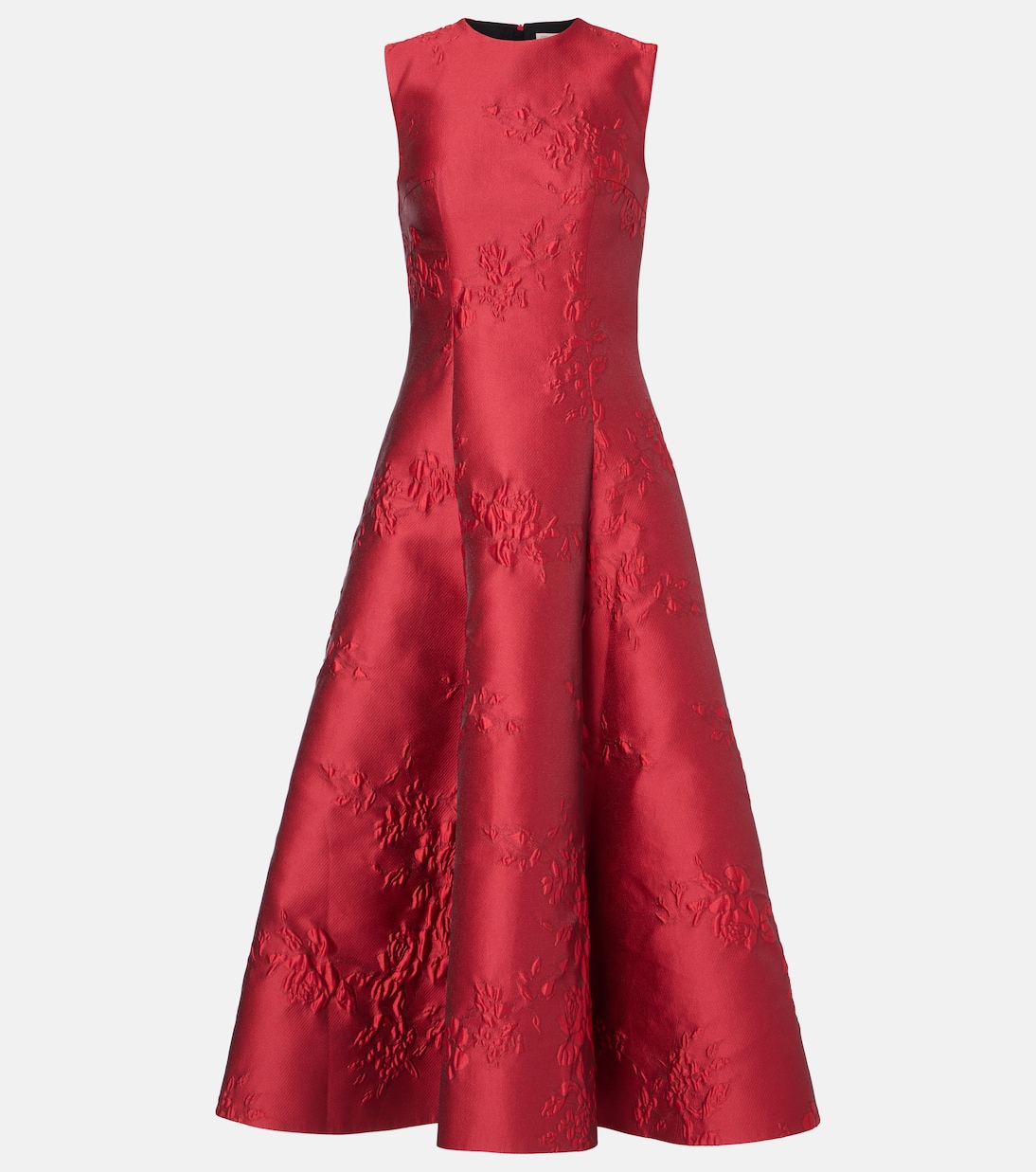 

Коктейльное платье Mara с цветочным жаккардом Emilia Wickstead, красный