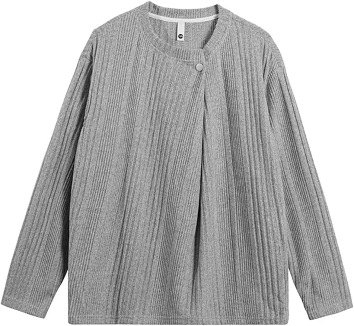 

Мужская рубашка с длинным рукавом на пуговицах relaxed fit breathable solid casual baggy