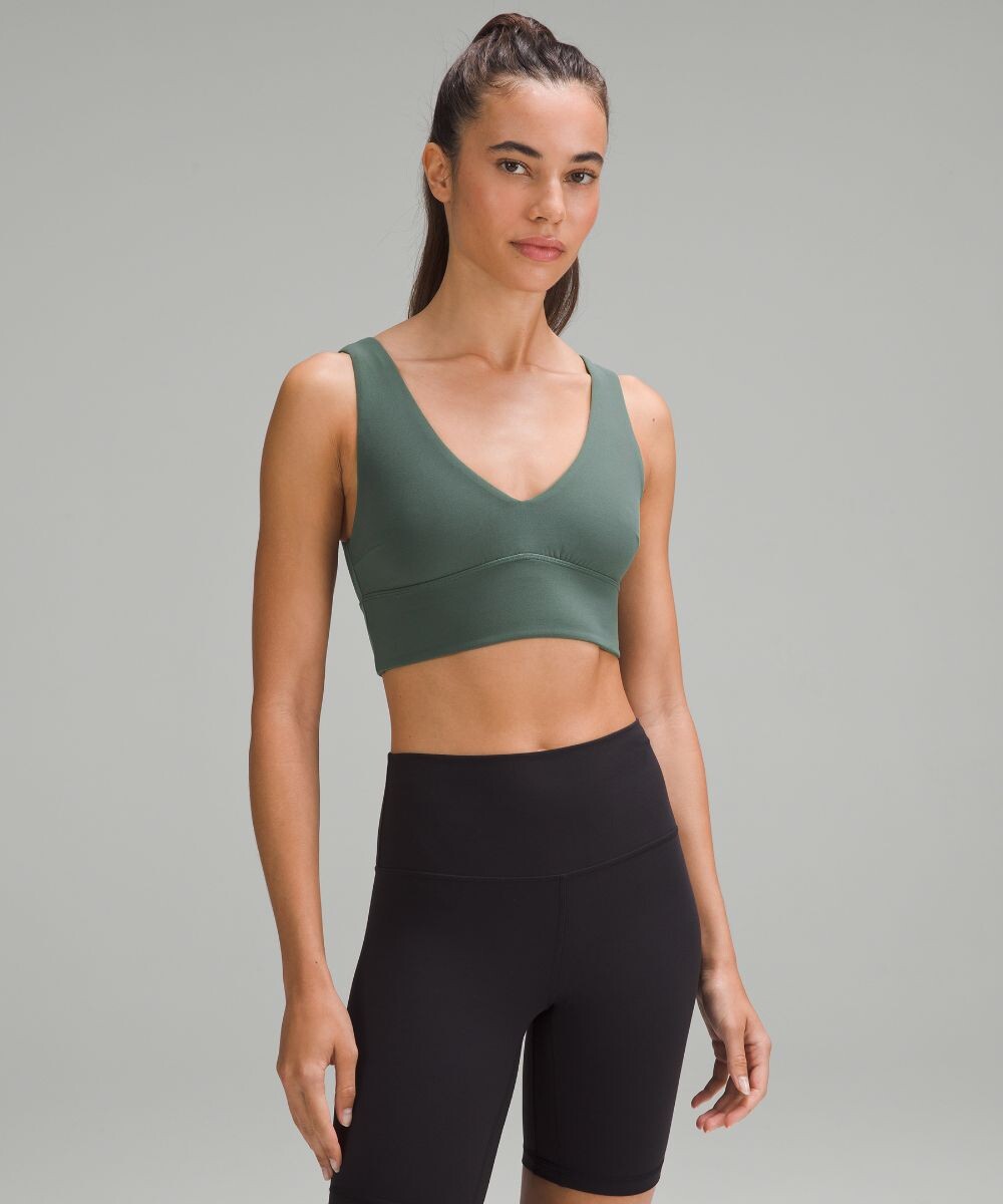 

Бюстгальтер Align с V-образным вырезом Lululemon, зеленый