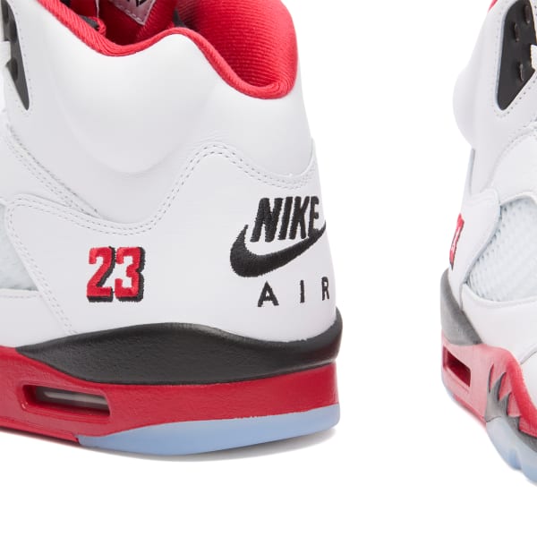 5 ретро OG кроссовки Air Jordan, белый, красный & черный — фото 4
