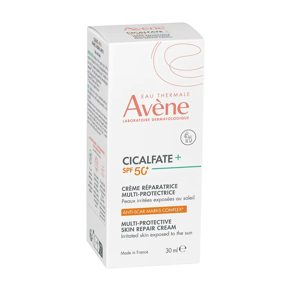 Солнцезащитный крем Cicalfate+ Crema Multiprotectora Reparadora De La Piel Spf50+ Avène, 30 мл — фото 2