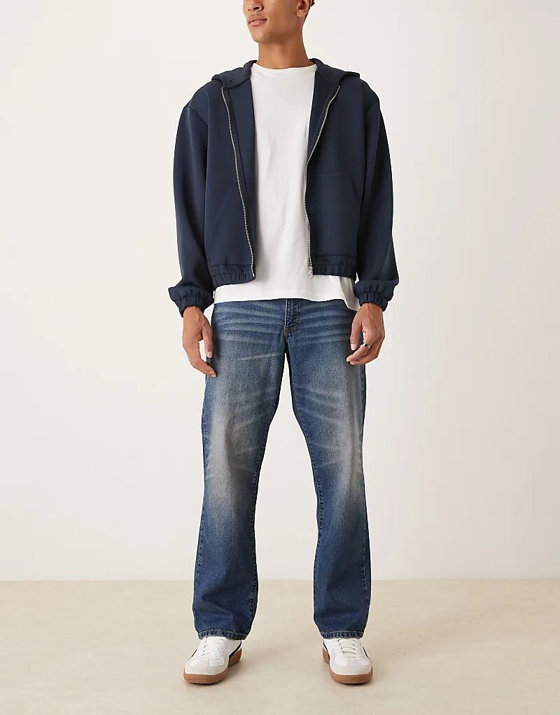 

Прямые джинсы ASOS DESIGN темно-синего цвета