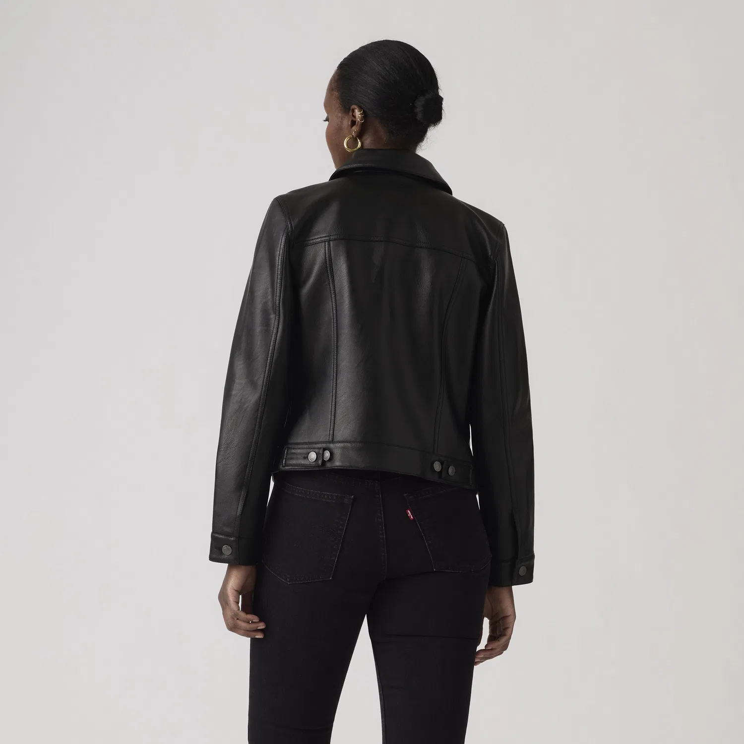 Куртка-тракер из искусственной кожи Levi's, Black — фото 4