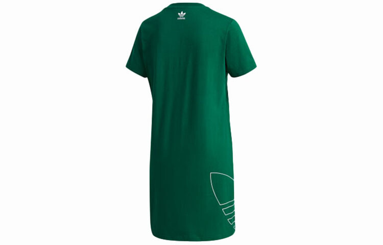 Платье ADICOLOR с короткими рукавами женское темно-зеленое Adidas Originals — фото 2