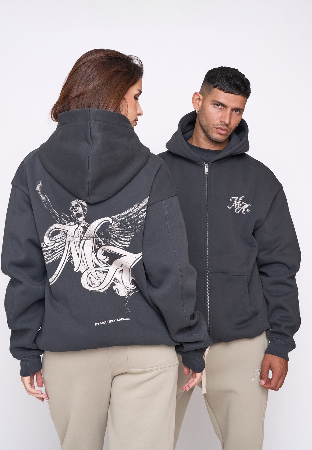 

Толстовка на молнии OVERSIZE ZIP HERO Multiply Apparel, антрацит