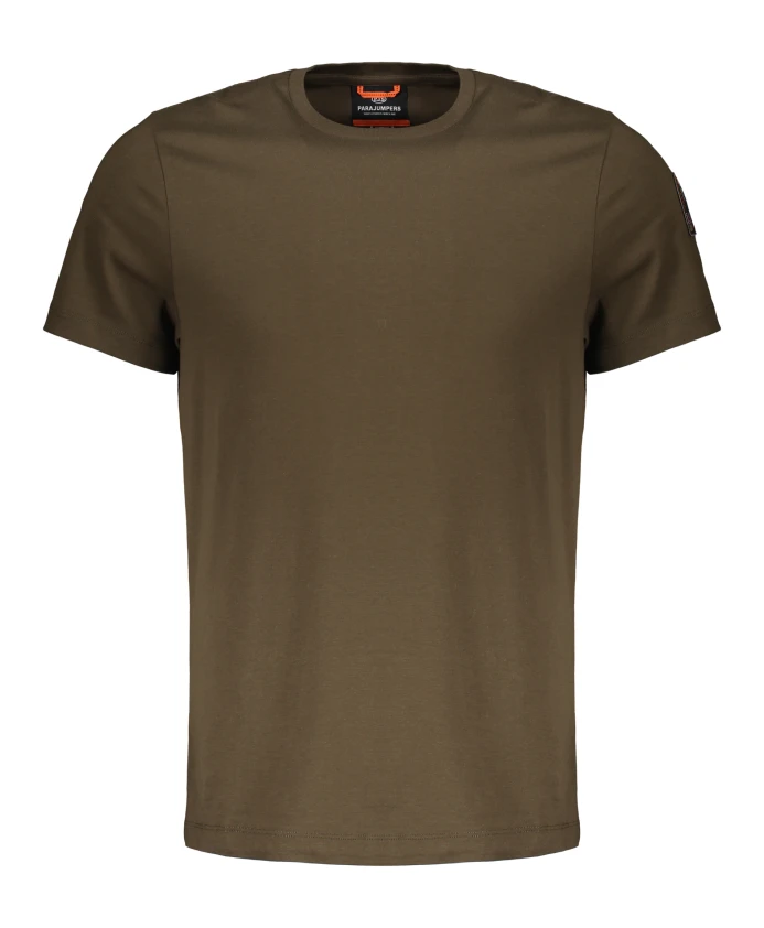 

Футболка оливково-зеленого цвета, мягкая и универсальная. Parajumpers, зеленый