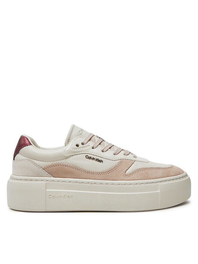 Кроссовки Calvin Klein Ff Cupsole Lace Up W/Ml Mix M, бежевый