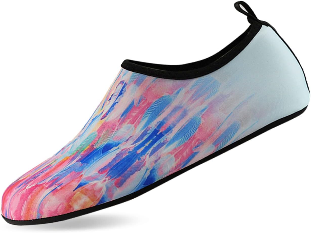 

Детские/женские/мужские водные туфли, быстросохнущие акваноски для пляжа, активного отдыха, плавания, йоги, спорта Super Shopping-Zone, Colorful Feathers