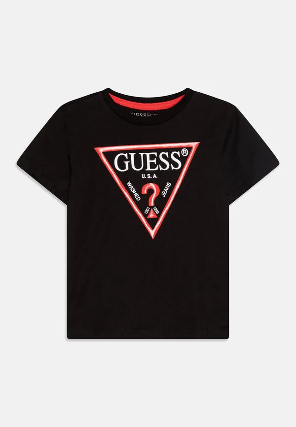Детская базовая футболка с принтом Guess, Jet Black