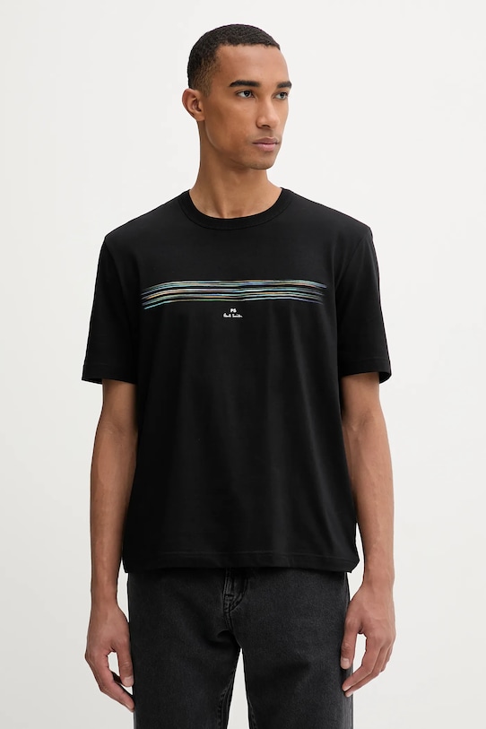 

Хлопковая футболка Ps Paul Smith, черный