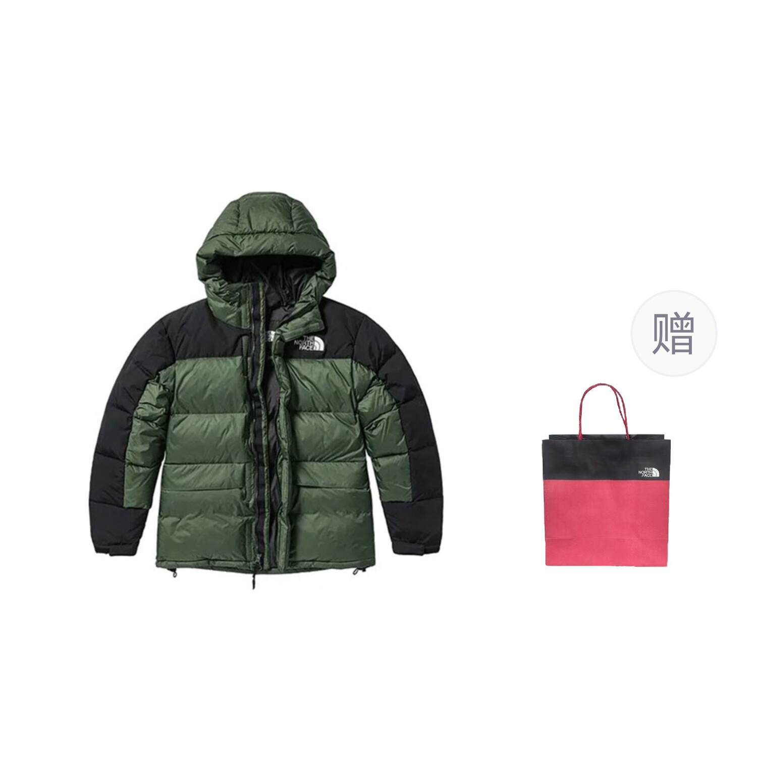 

Пуховик мужской серии UE зеленый + подарочный пакет The North Face
