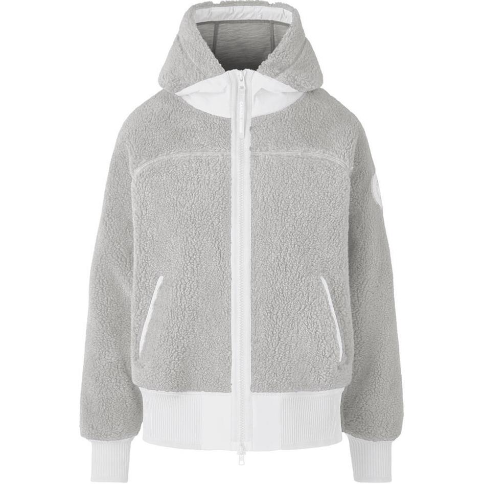 Canada Goose Серое женское пальто с бархатистой текстурой, Gray — фото 3