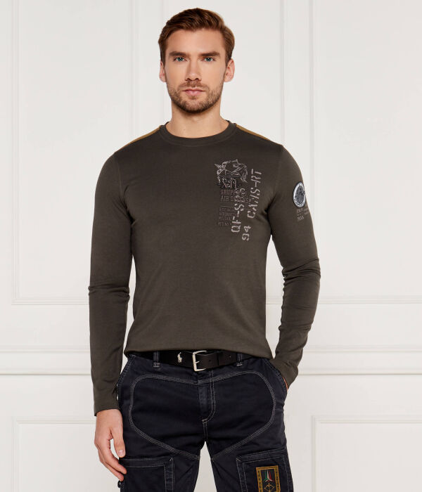 

Лонгслив Aeronautica Militare Regular Fit, зеленый