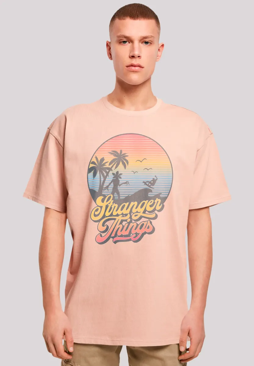 

F4NT4STIC Футболка "Stranger Things LA Gradient", премиум качество, цвет Amber