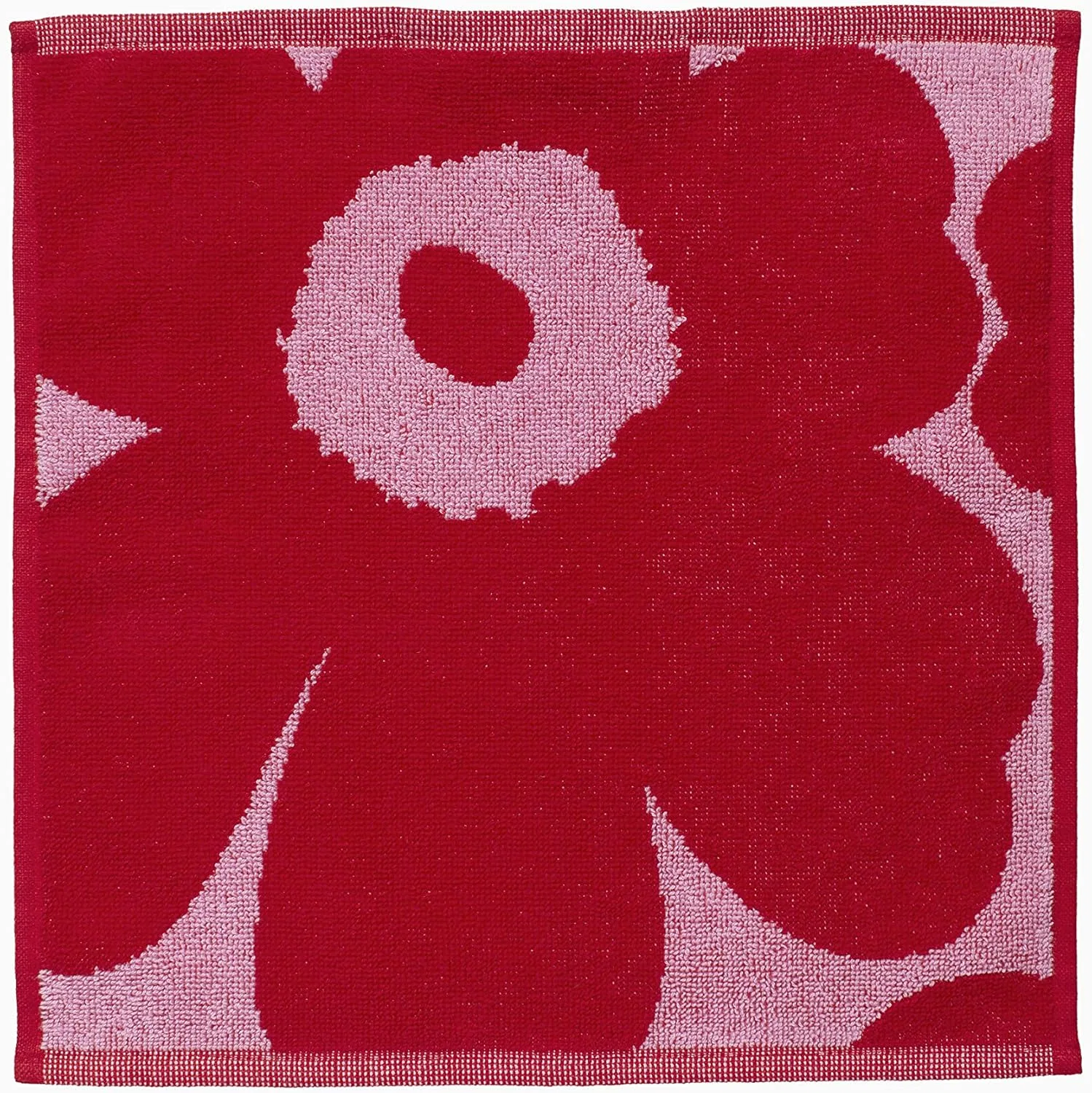 Мочалка Marimekko Unikko Terry Cotton Washcloth красная 30.5x30.5 см