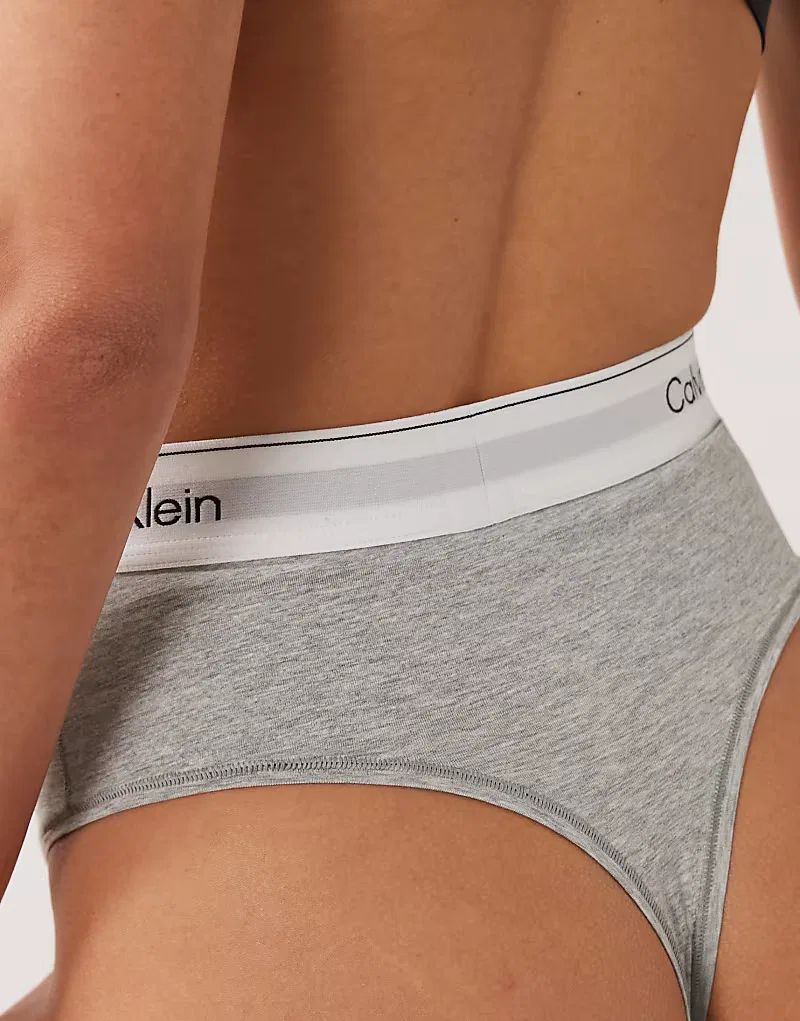 Трусы Calvin Klein Shapewear Icon из хлопка и модала, серый — фото 2