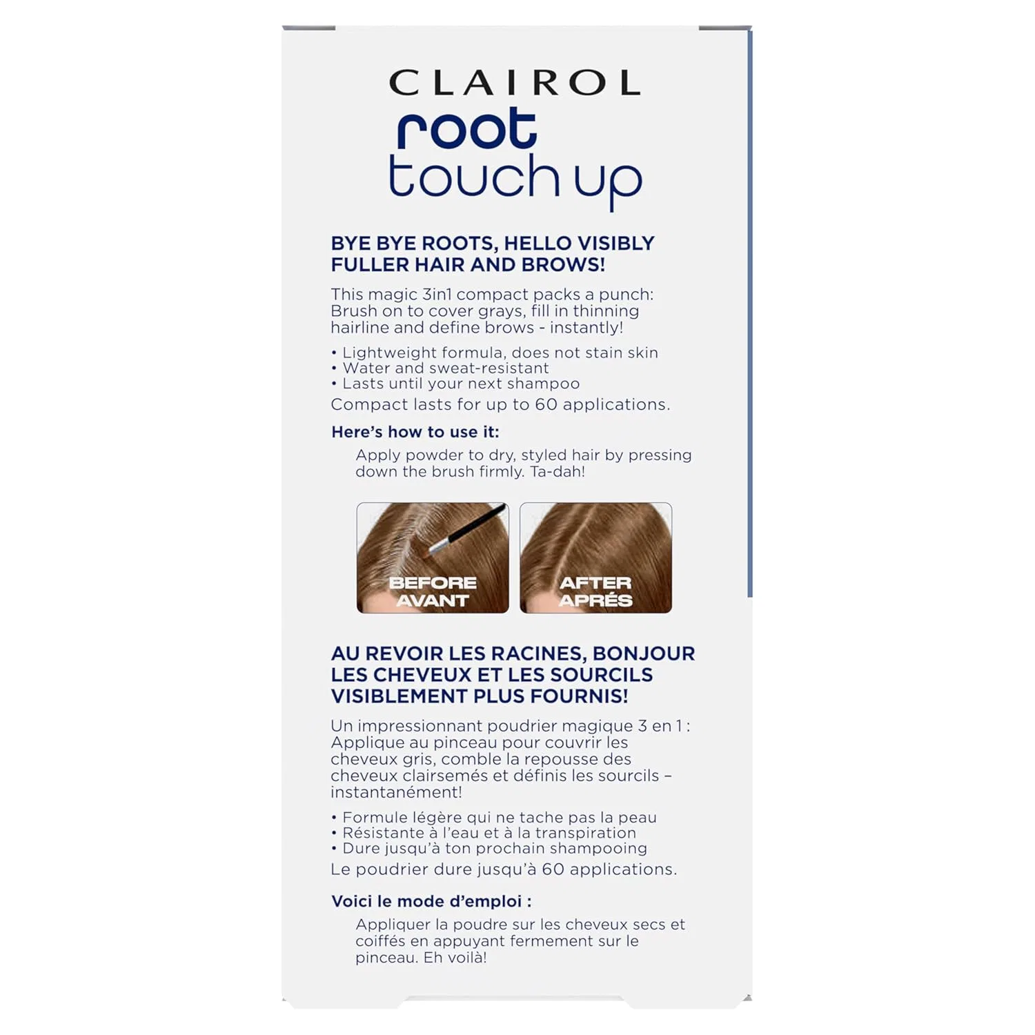 Временная пудра для маскировки седины «Root Touch-Up» от Clairol Clairol, Light Brown — фото 2