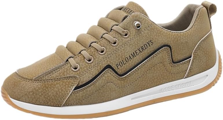 

Мужские модные спортивные кроссовки - шнуровка - плоская подошва - резиновая подошва - подходят для повседневного ношения или работы Spkfhd, коричневый