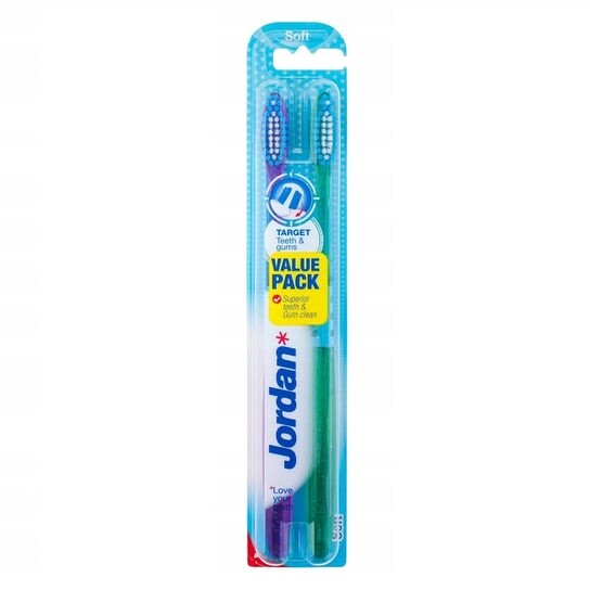 

Мягкая зубная щетка, 2 шт. Jordan, Target Teeth & Gums