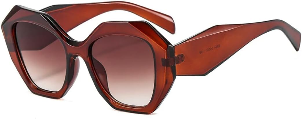 

Ретро-солнцезащитные очки большого размера неправильной формы для женщин, модные очки-гелевые очки, солнцезащитные очки с градиентной защитой от УФ-излучения для мужчин UUPTTPL, Tea Tea Gradient