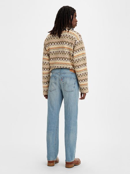 Винтажная одежда LEVI'S 1947 года, джинсы 501 ORIGINAL, светло-индиговый цвет Levi's, Medium Indigo - Worn In — фото 4