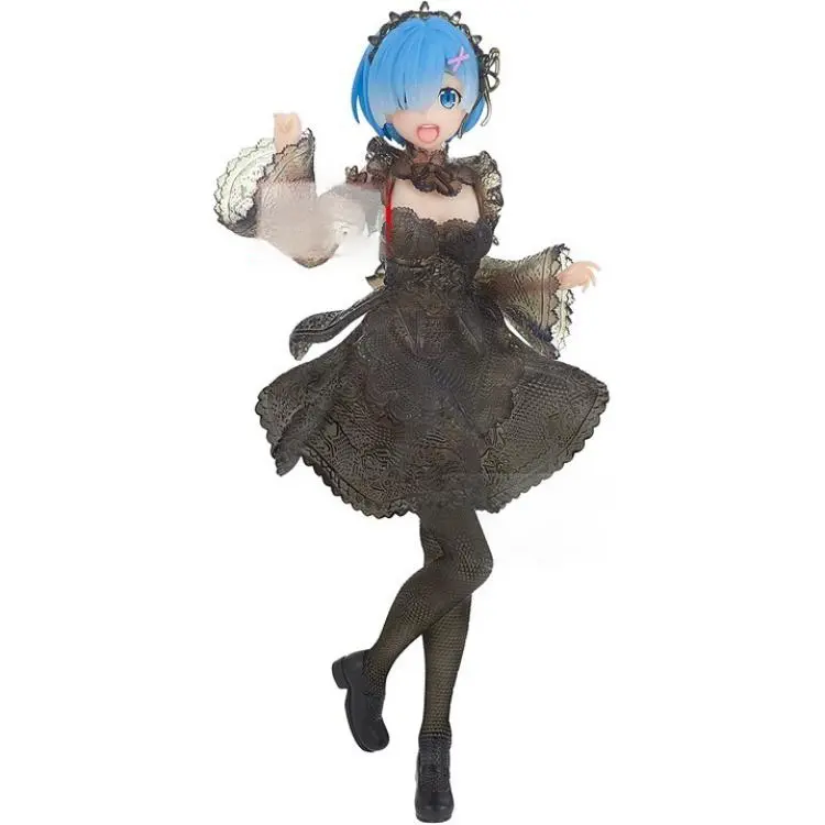 

BANPRESTO Rem Glass Factory Re Zero Starting Life In Another World Rem готическое черное платье 22cm