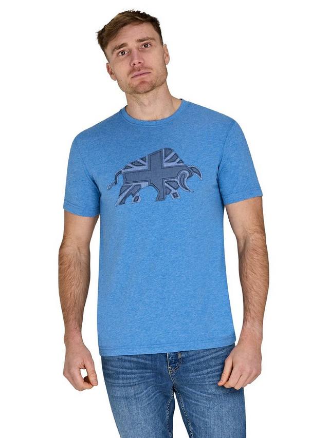 

Футболка union jack bull Raging Bull, цвет Denim Blue