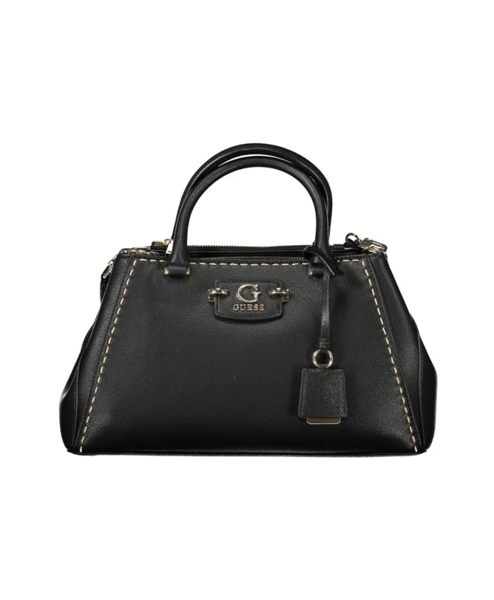 

Черная женская сумка из полиэтилена с ремешком Guess, черный