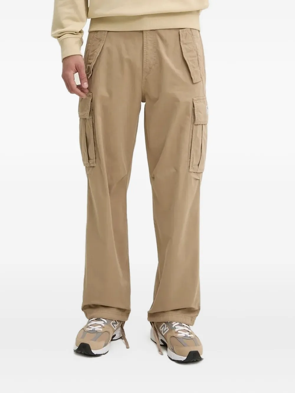 

Брюки-карго прямого кроя с узором «елочка» HUGO, нейтральный