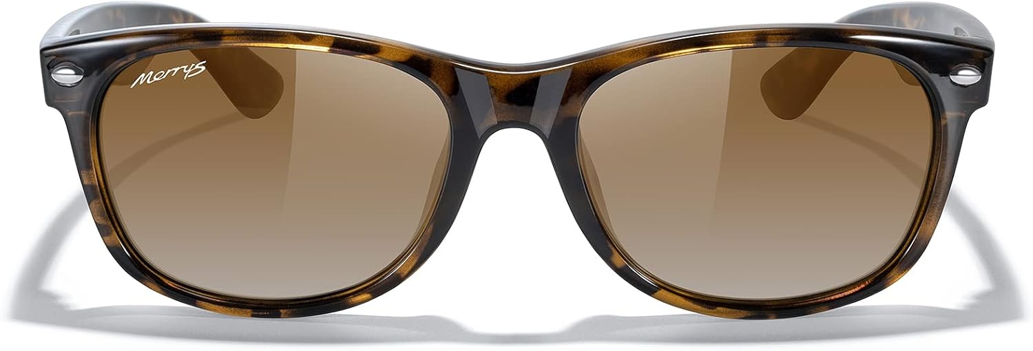 

Солнцезащитные очки MERRY'S Polarized Unisex Shades для мужчин и женщин, винтажные поляризованные солнцезащитные очки с зеркальными линзами, Leopard Frame/Brown Gradient Lens