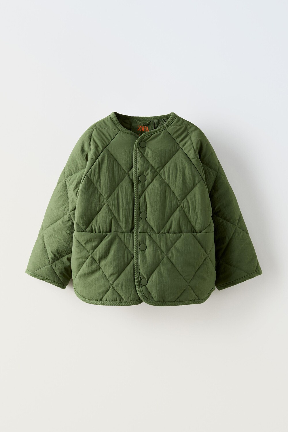 

Водоотталкивающая стеганая куртка ZARA, зеленый