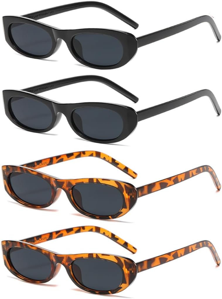 

Солнцезащитные очки в узкой оправе «кошачий глаз» в стиле ретро для женщин, маленькие овальные солнцезащитные очки, модный тренд, защита от УФ-излучения UV400 SZVVBKK, 4pcs Z07