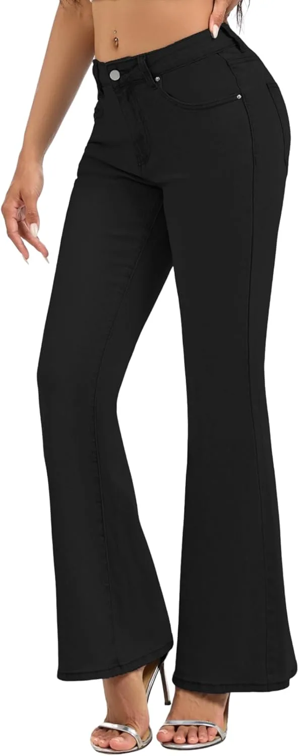 

Джинсы Flare Bell Bottom для женщин Mid Low Rise Wanduyini