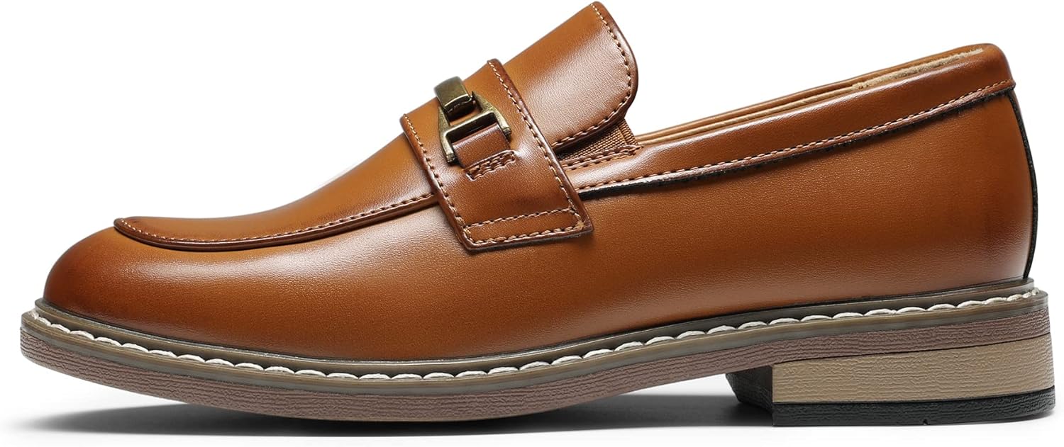 Детские лоферы Bruno Marc Boys Dress Slip-on Penny Loafer, коричневый — фото 2