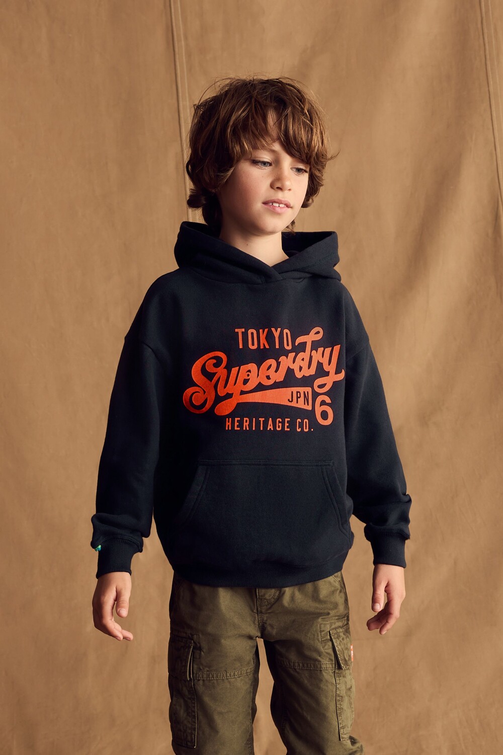 

Толстовка с логотипом для мальчиков постарше Superdry, синий