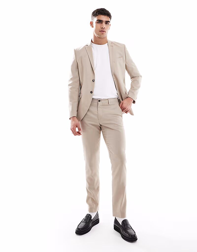 

Брюки Jack & Jones super slim бежевого цвета