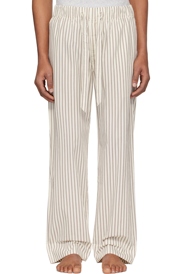 

Пижамные брюки из поплина Tekla, цвет hopper stripes