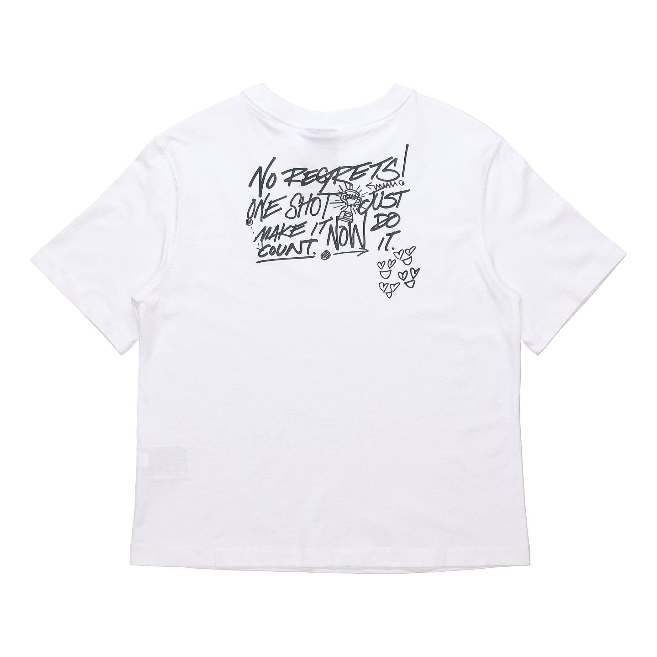 

Футболка (WMNS) Nike Alphabet Pattern Printing Loose Round Neck Short Sleeve White T-Shirt