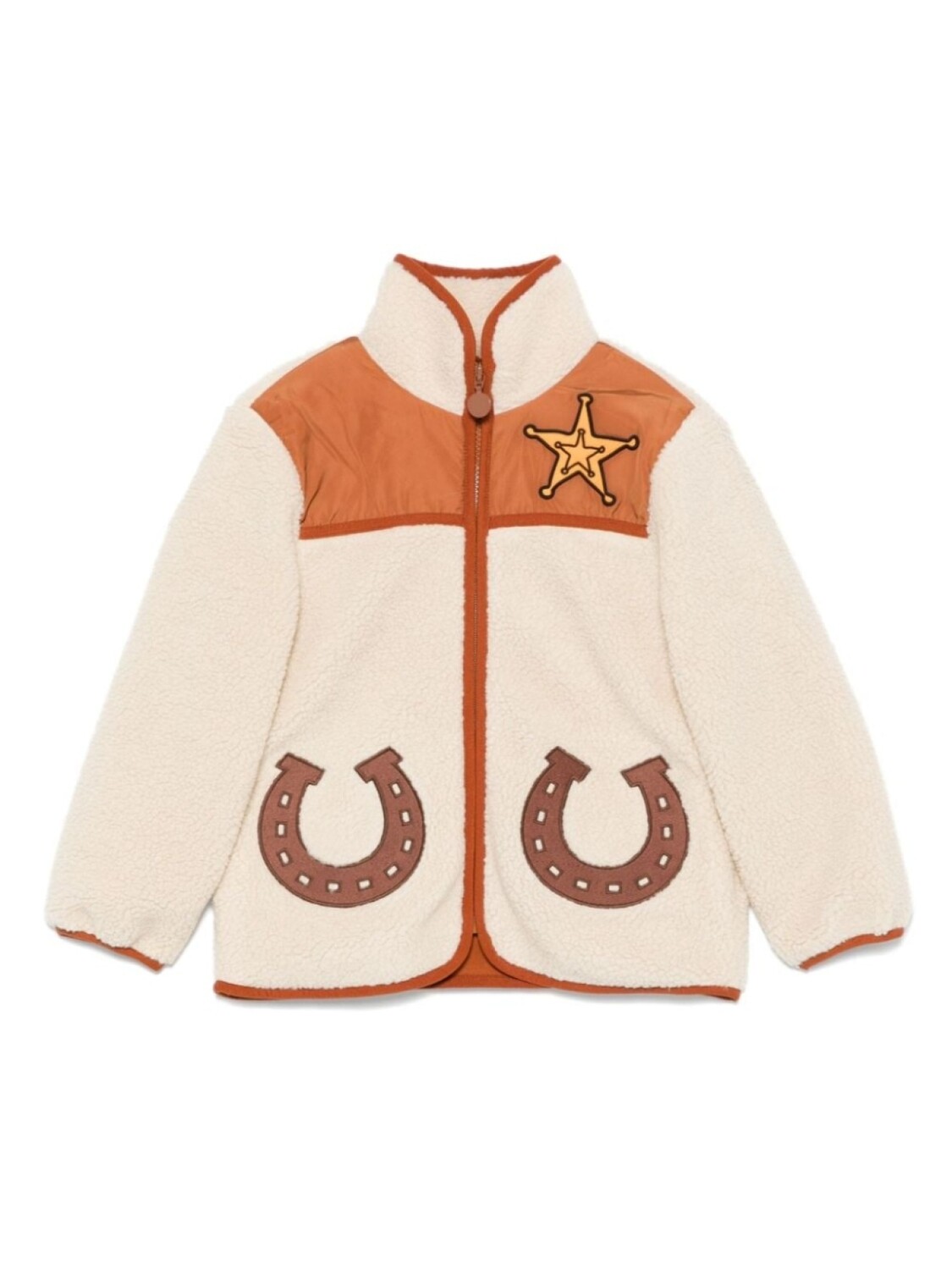 

Stella McCartney Kids куртка из искусственной овчины, нейтральный цвет