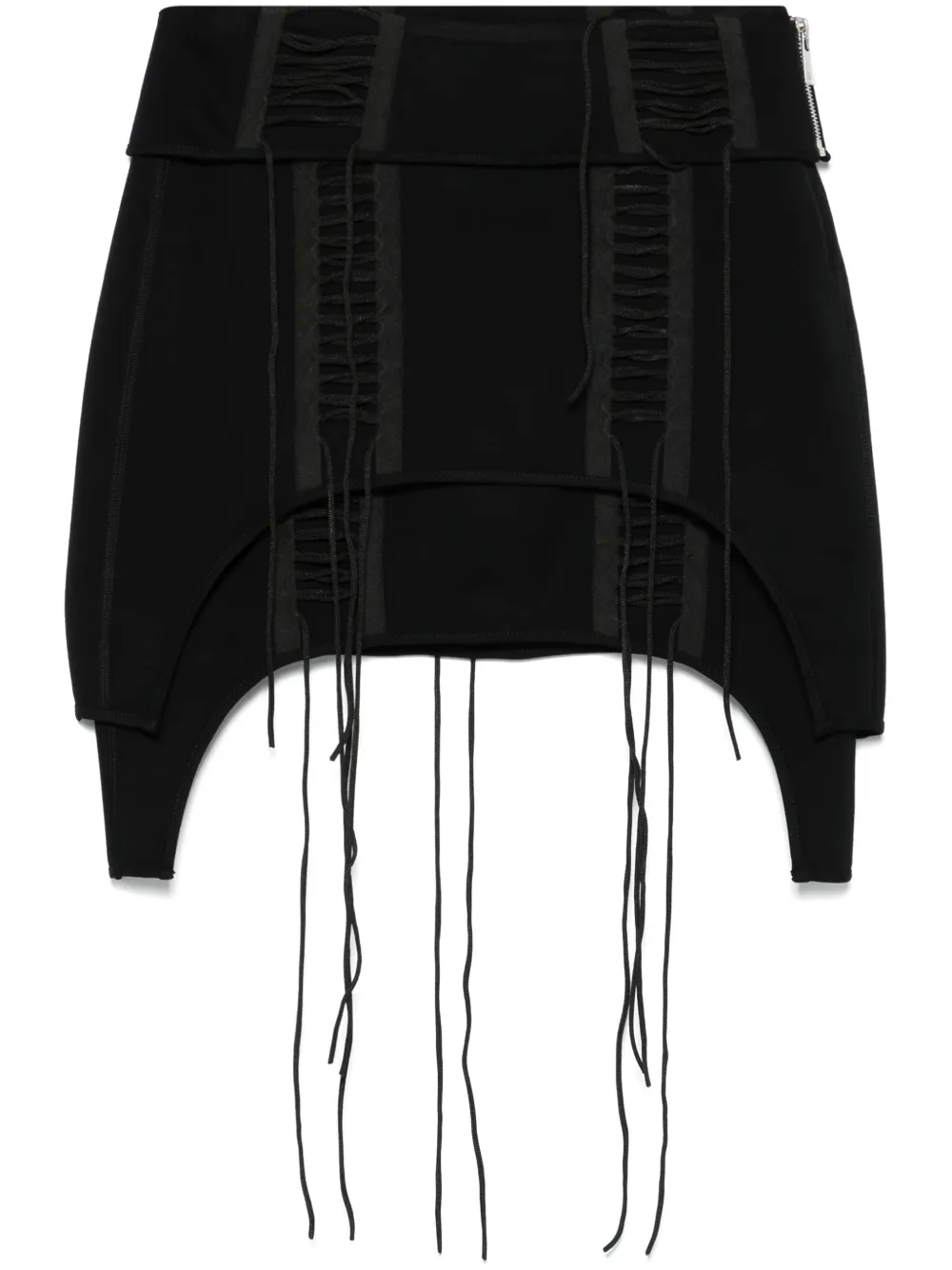 

Юбка мини со шнуровкой Helmut Lang, черный