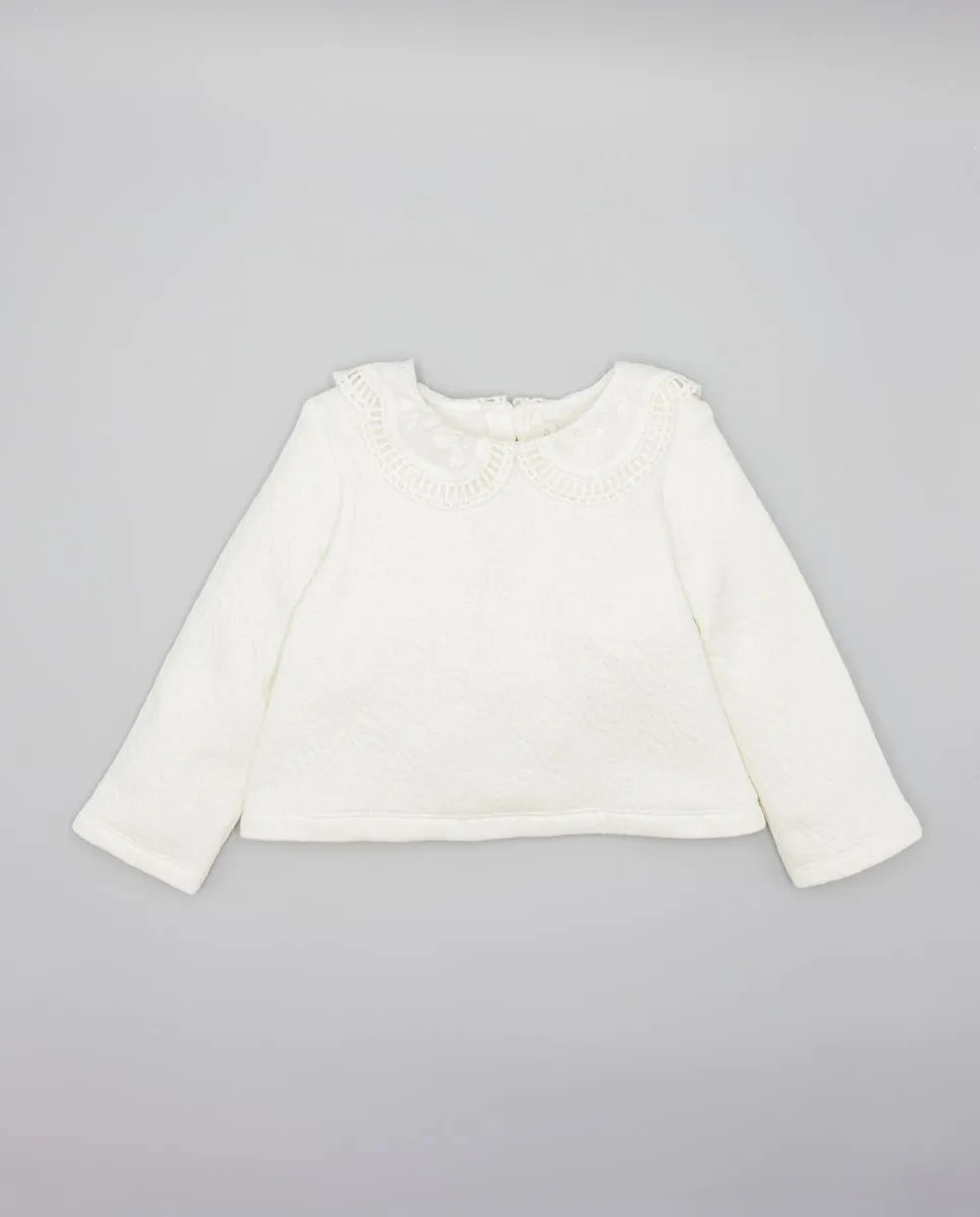 

Детский хлопковый джемпер Fina Ejerique, белый