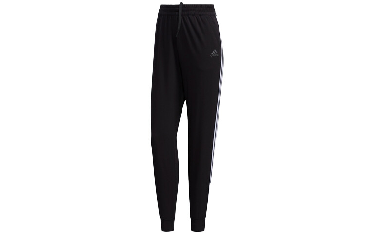 

Трикотажные спортивные штаны женские черные/угольно-черные Adidas