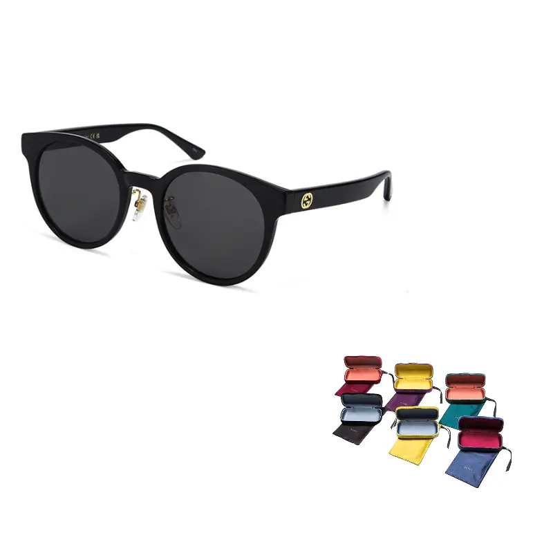 

GUCCI Солнцезащитные очки с переплетающимися дужками, 001 Black Frame with Gray Lens
