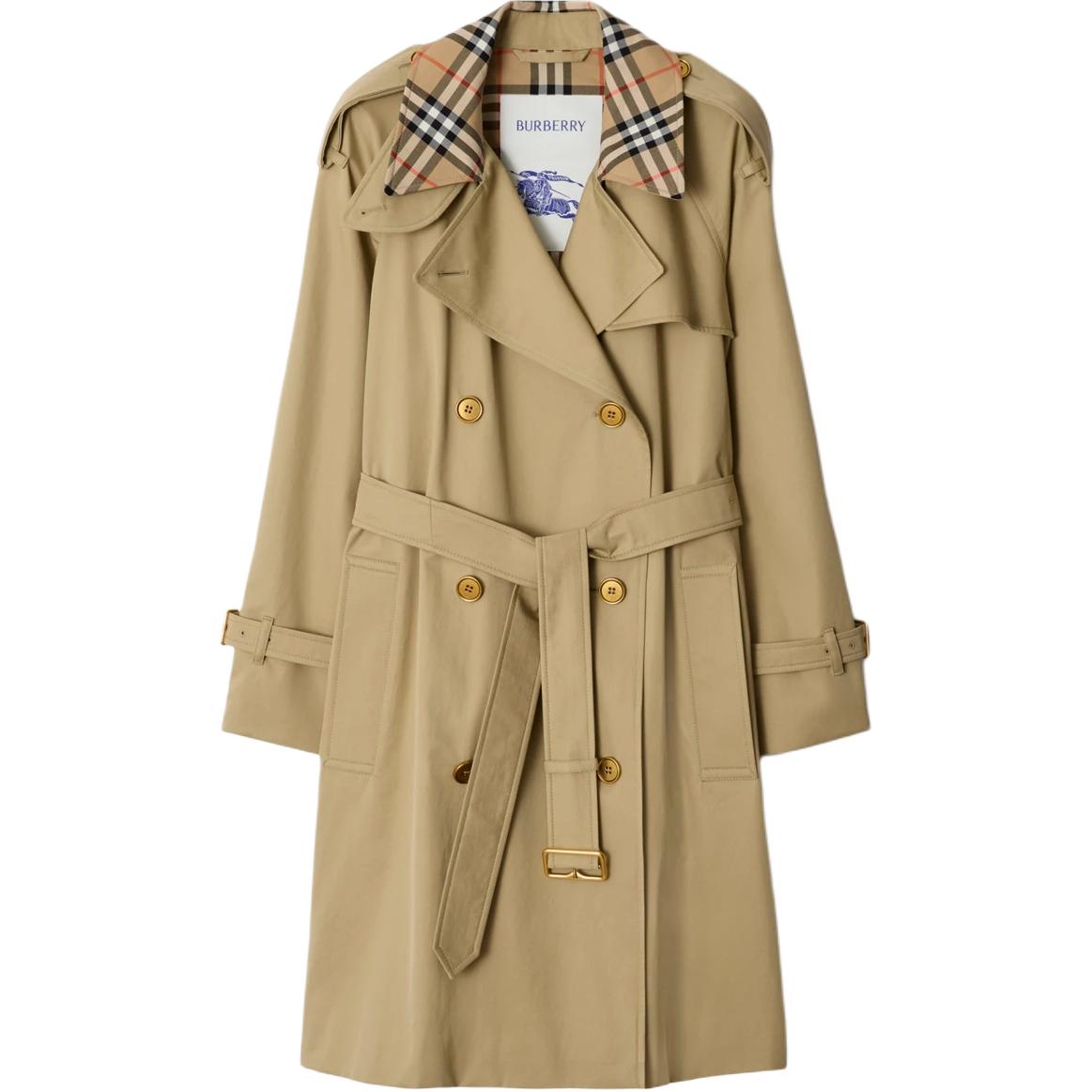 

Burberry Двубортное пальто с поясом, Khaki