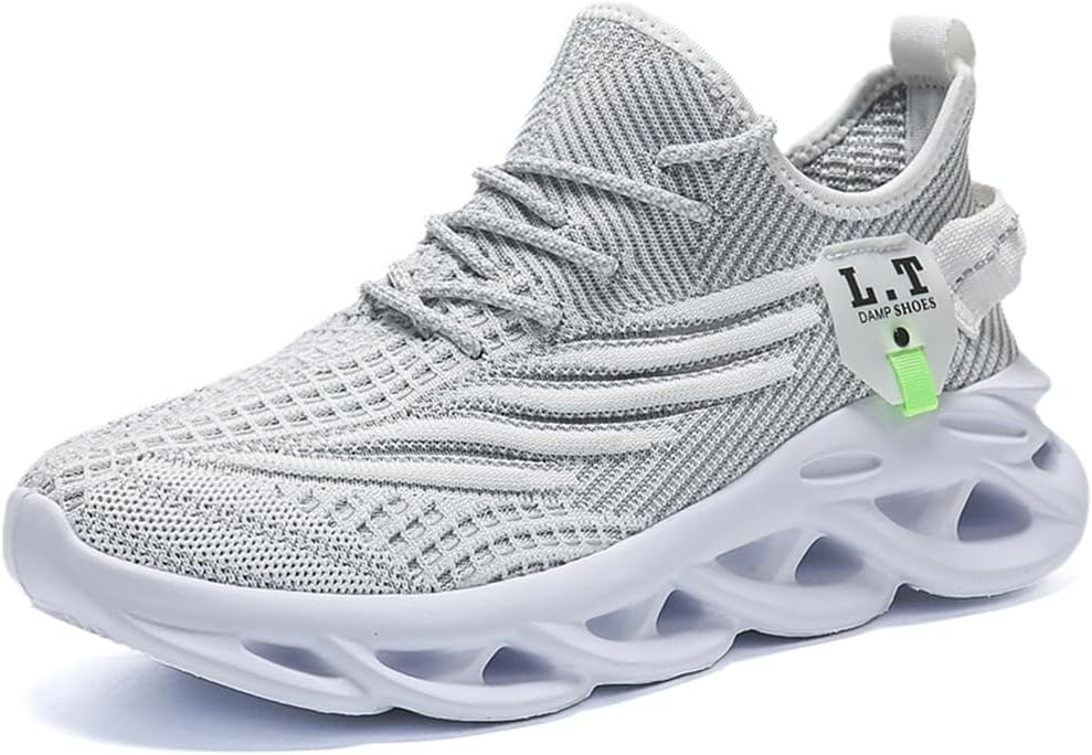 

Кроссовки Jakcuz большого размера для мужчин, слипоны, модные, легкие, дышащие, из сетки, для спорта, повседневной носки и ходьбы, белый/серый